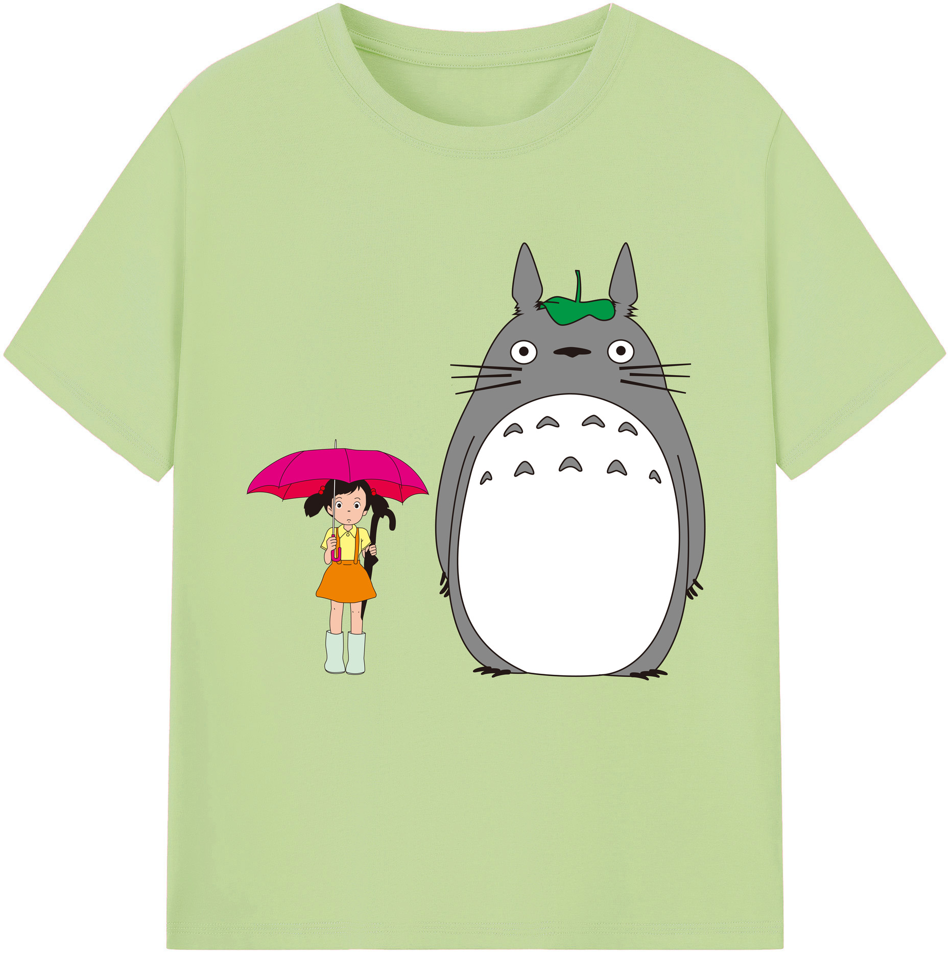 （画像用） となりのトトロ 草壁メイ 草壁サツキ My Neighbor Totoro Satsuki Kusakabe Mei Kusakabe 綿100％半袖Tシャツ（フロントプリント）